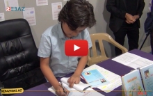دوميز.. الطفل ساوشكا (10) أعوام يوقع كتابه الأول (Goşiyê Gotinan)
