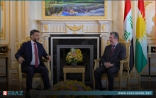 مسرور بارزاني يستقبل محافظ النجف يوسف مكي كناوي مسرور بارزاني يستقبل محافظ النجف يوسف مكي كناوي