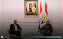 الرئيس بارزاني يستقبل اللورد مايكل أشكروفت الرئيس الفخري للاتحاد الديمقراطي الدولي 
