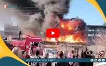 نشوب #حريق في منطقة #الصناعة القديمة بـ #قامشلو