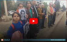وقفة احتجاجية لأمهات الأطفال والقُصّر المختطفين من قبل PKK فی مدینة قامشلو