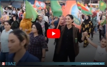 منظمة الشبيبة الثورية تخرج مظاهرات تحت أعلام PKK وصور أوجلان بالتزامن مع عقد مؤتمر قسد